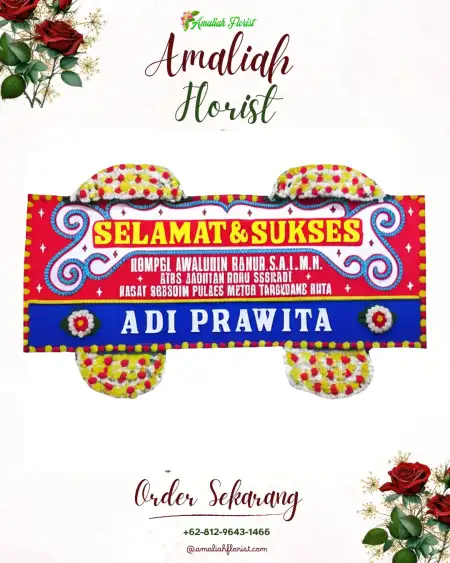 Papan Bunga Ucapan Selamat Ginandong
